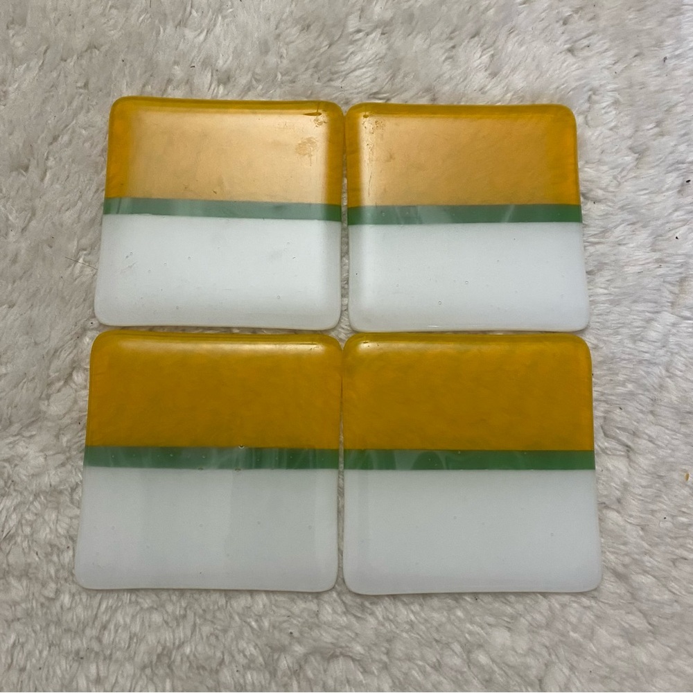 Fused Glass Coasters Set of 4